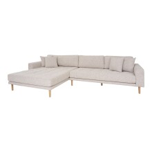 Ecksofa >Lido< in beige melange, Polyester - 290x76x92cm (BxHxT)