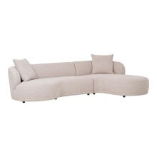 Sofa >Kingston< in beige, Polyester - 294x69cm (BxH)