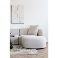 Sofa >Kingston< in beige, Polyester - 294x69cm (BxH)