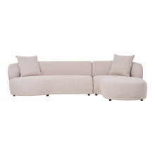 Sofa >Kingston< in beige, Polyester - 294x69cm (BxH)