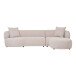 Sofa >Kingston< in beige, Polyester - 294x69cm (BxH)