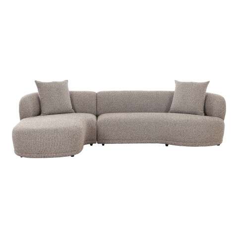 Ecksofa >Kingston< in Braun, Polyester - 294x69cm (BxH)