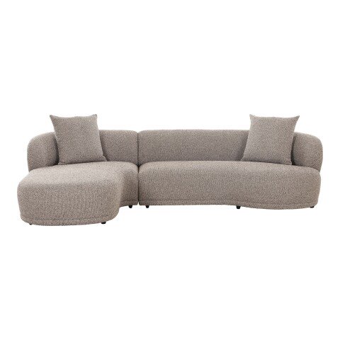 Ecksofa >Kingston< in Braun, Polyester - 294x69cm (BxH)