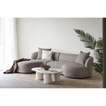 Ecksofa >Kingston< in Braun, Polyester - 294x69cm...