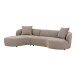 Ecksofa >Kingston< in Braun, Polyester - 294x69cm (BxH)