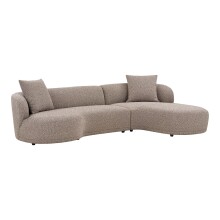 Sofa >Kingston< in braun, Polyester - 294x69cm (BxH)