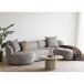 Sofa >Kingston< in braun, Polyester - 294x69cm (BxH)