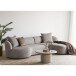 Sofa >Kingston< in braun, Polyester - 294x69cm (BxH)