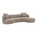 Sofa >Kingston< in braun, Polyester - 294x69cm (BxH)
