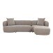 Sofa >Kingston< in braun, Polyester - 294x69cm (BxH)