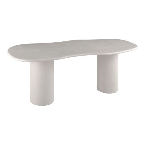 Esstisch >Maranola< in Hellgrau, MDF, Zement - 96x76x200cm (BxHxT)