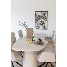 Esstisch >Maranola< in Hellgrau, MDF, Zement - 240x76x96cm (BxHxT)