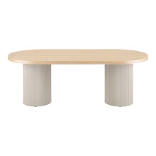 Esstisch >Solva< in Sand / Natur, MDF, Eschenfurnier - 220x75x100cm (BxHxT)