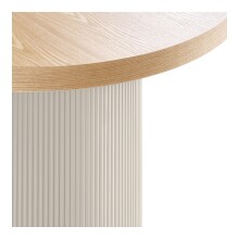 Esstisch >Solva< in Sand / Natur, MDF, Eschenfurnier - 220x75x100cm (BxHxT)