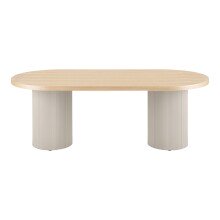 Esstisch >Solva< in Sand / Natur, MDF, Eschenfurnier - 220x75x100cm (BxHxT)