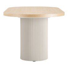 Esstisch >Solva< in Sand / Natur, MDF, Eschenfurnier - 220x75x100cm (BxHxT)