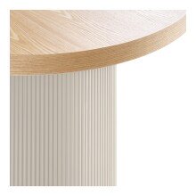 Esstisch >Solva< in Sand / Natur, MDF, Eschenfurnier - 220x75x100cm (BxHxT)