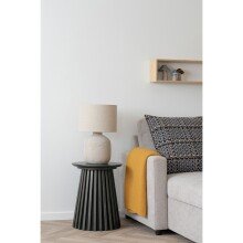 Beistelltisch >Osaka< in Schwarz, Eichenfurnier, MDF - 50x40cm (HxD)