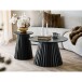 Beistelltisch >Osaka< in Schwarz, Eichenfurnier, MDF - 50x40cm (HxD)