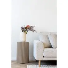 Beistelltisch >Farense< in Beige / Grau, MDF -...
