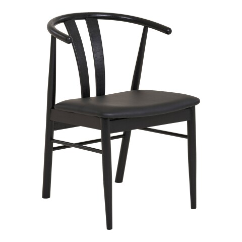 Armlehnstuhl >Artenara< (2er-Set) in Schwarz gefärbt - 54x77x60 (BxHxT)