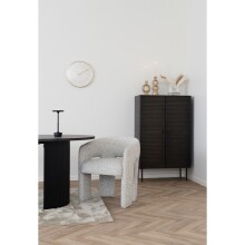 Sessel >Monroe< in Beige, Polyester - 58x74x55cm (BxHxT)