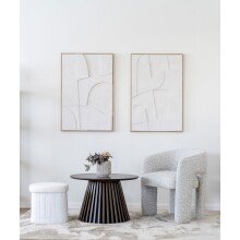 Sessel >Monroe< in Beige, Polyester - 58x74x55cm...