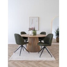 Drehstuhl >Monte Carlo< (2er-Set) in Dunkelgrün - 50x88x60 (BxHxT)