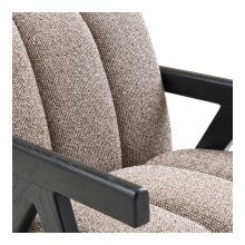 Sessel >Florence< in Hellbraun / Braun, Polyester - 68x76x83cm (BxHxT)