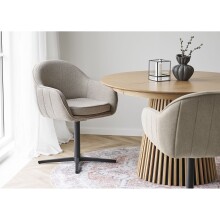 Armlehnstuhl >Tamera< (2er-Set) in Hellgrau, Stahl,...