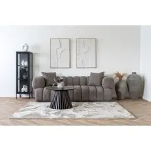 Sofa >Aurora< in Braun, Polyester - 226x69x106cm...