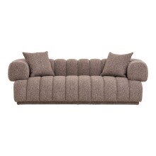 Sofa >Aurora< in Braun, Polyester - 226x69x106cm...