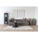 Sofa >Aurora< in Braun, Polyester - 226x69x106cm (BxHxT)
