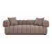 Sofa >Aurora< in Braun, Polyester - 226x69x106cm (BxHxT)