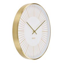 Wanduhr >Takamaka< in Goldfarben, Aluminium, Glas - 40x40x4cm (BxHxT)