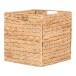 Regalkorb >Passo< in Braun, Wasserhyazinthe - 30x30x30cm (BxHxT)
