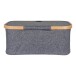 Allzweckkorb >Noto< in Dunkelgrau, Bambus, Polyester - 26x16x38cm (BxHxT)