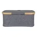 Allzweckkorb >Noto< in Dunkelgrau, Bambus, Polyester - 26x16x38cm (BxHxT)