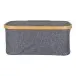 Allzweckkorb >Noto< in Dunkelgrau, Bambus, Polyester - 26x16x38cm (BxHxT)