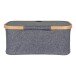 Allzweckkorb >Noto< in Dunkelgrau, Bambus, Polyester - 26x16x38cm (BxHxT)