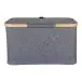 Allzweckkorb >Noto< in Dunkelgrau, Bambus, Polyester - 30x25x45cm (BxHxT)