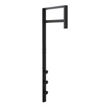 Garderobe >Trento< in Schwarz, Metall - 3x82x30cm (BxHxT)