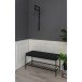 Garderobe >Trento< in Schwarz, Metall - 3x82x30cm (BxHxT)