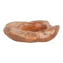 Dekoschale >Rio< in Teak, Massivholz - 20x8x20cm (BxHxT)