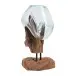 Dekovase >San-Marino< in Natur, Teak - 18x25x15cm (BxHxT)