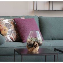 Dekovase >San-Marino< in Natur, Teak - 18x20x20cm (BxHxT)