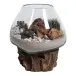 Dekovase >San-Marino< in Natur, Teak - 18x20x20cm (BxHxT)