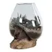 Dekovase >San-Marino< in Natur, Teak - 18x20x20cm (BxHxT)