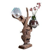 Dekovase >San-Marino< in Natur, Massivholz -...