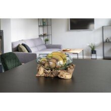 Dekovase >San-Marino< in Natur, Massivholz - 26x20x26cm (BxHxT)